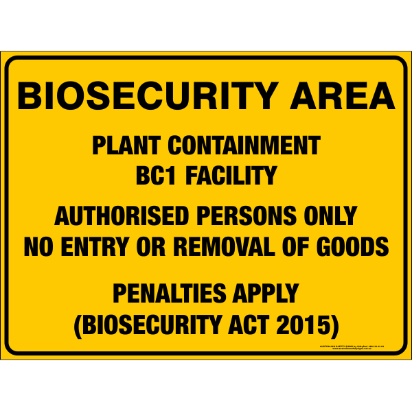 BIOSECURITY AREA - PLANT CONTAINMENT BC1 FACILITY