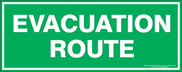 Evacuation Route Stickers