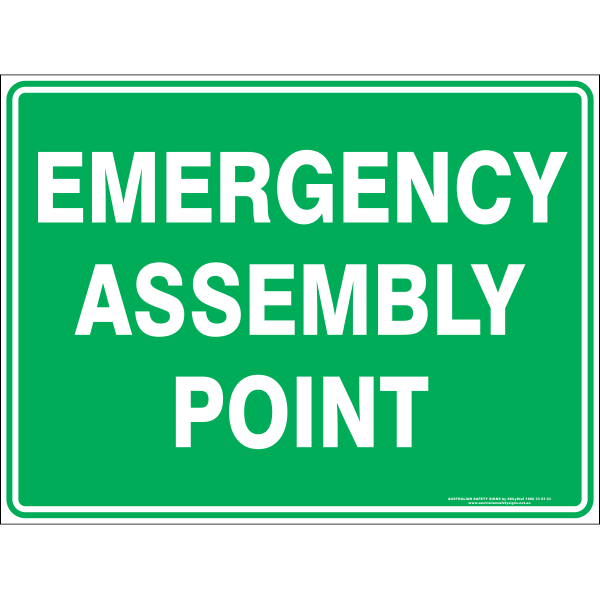 10 Pack of Emergency Assembly Point Signs - 3mm SignFlute