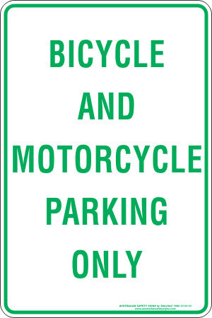 BICYCLE AND MOTORCYCLE PARKING ONLY