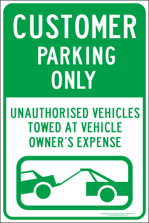 CUSTOMER PARKING ONLY parking sign