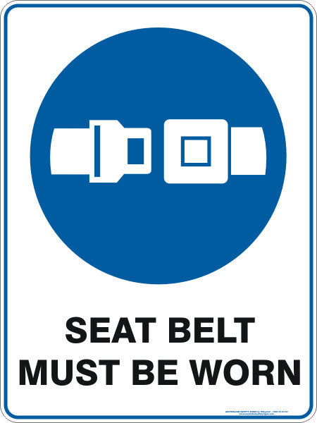 SEAT BELT MUST BE WORN