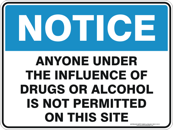 ANYONE UNDER THE INFLUENCE OF DRUGS OR ALCOHOL IS NOT PERMITTED ON THIS SITE