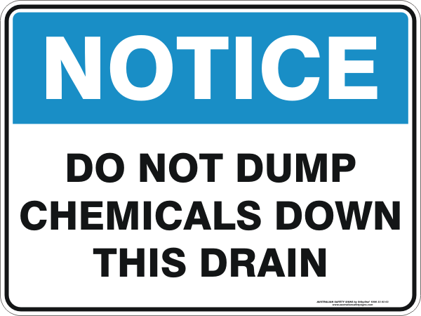 DO NOT PUMP CHEMICALS DOWN THIS DRAIN
