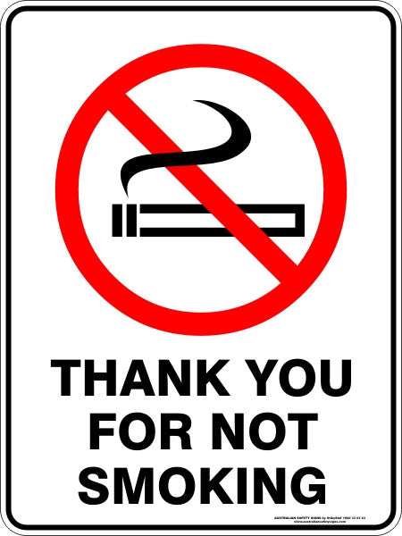 THANK YOU FOR NOT SMOKING