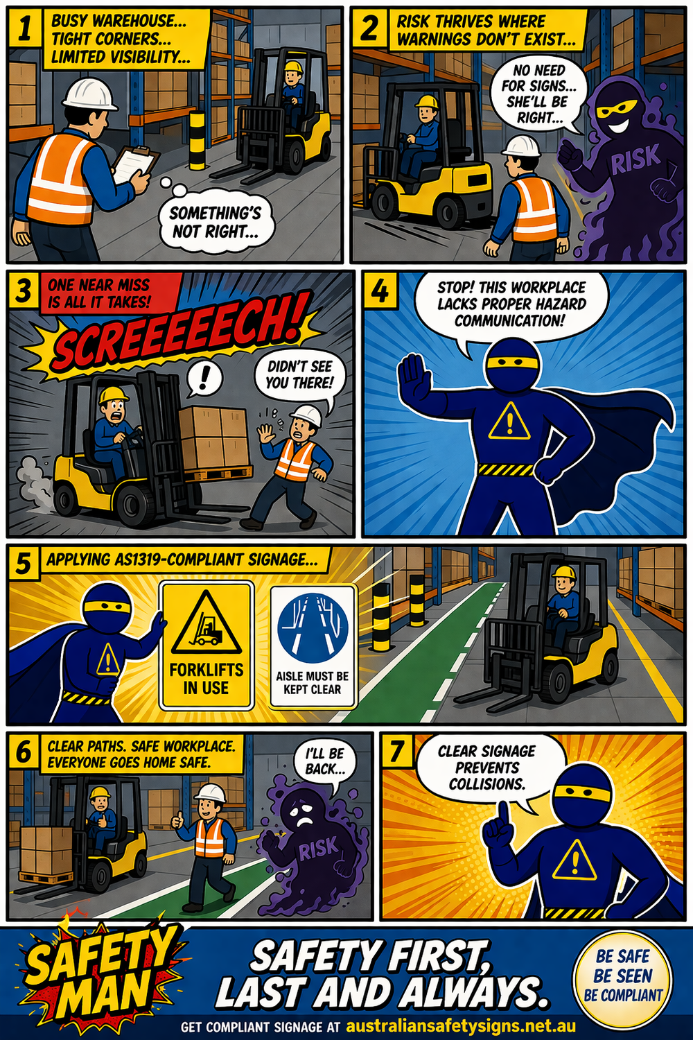 Man Rider Safety Feature Picture Introducing Safety Man - Australian Safety Signs