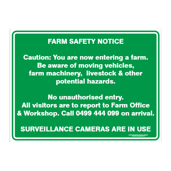 Custom Text Emergency Sign