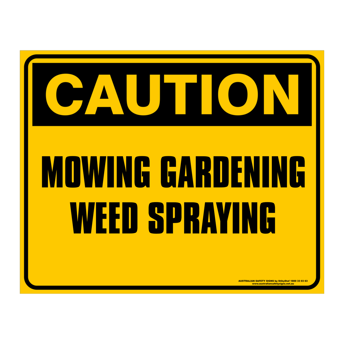 CAUTION - CUSTOM TEXT SIGN - Double Sided 500 x 400mm
