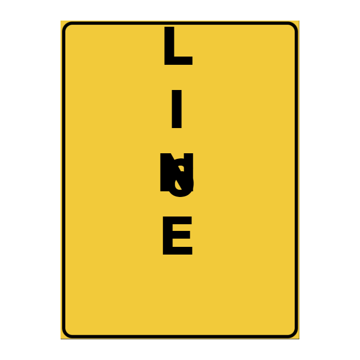 Custom Text Sign Portrait