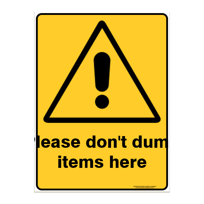 Warning Custom Text Sign