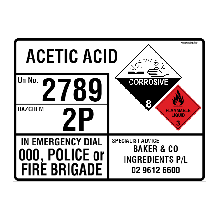 CUSTOM - EMERGENCY INFORMATION PANEL - FOR TRANSPORT