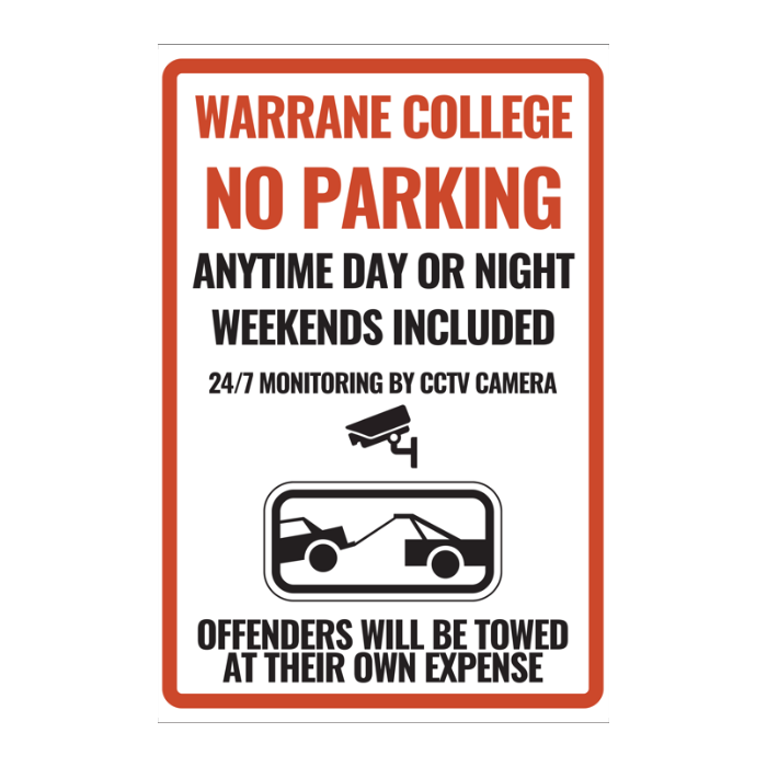 CUSTOM PARKING SIGN