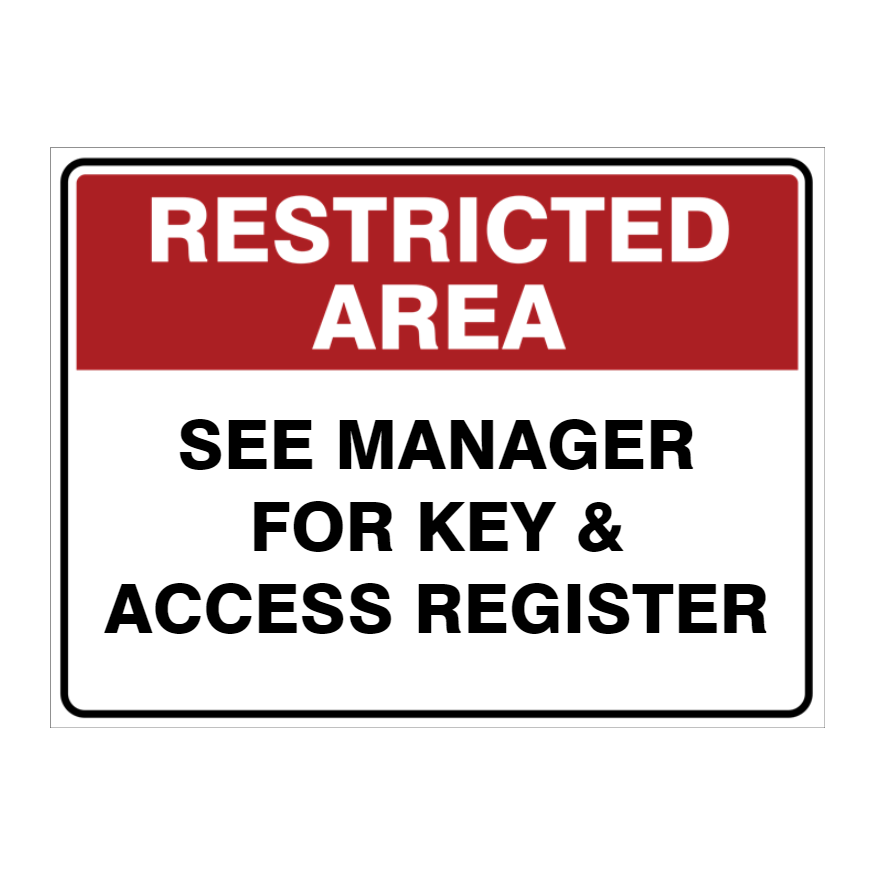 Custom Text Restricted Area Sign