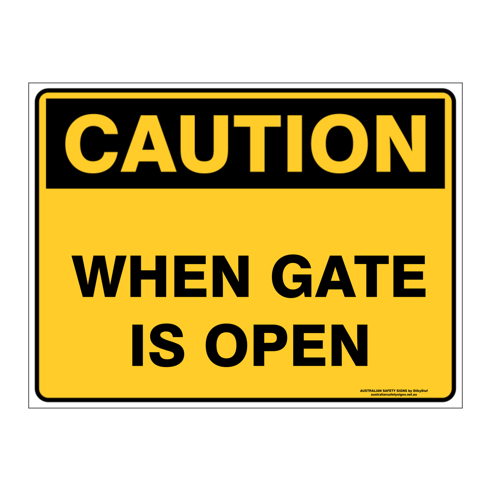 Custom Text Caution Sign
