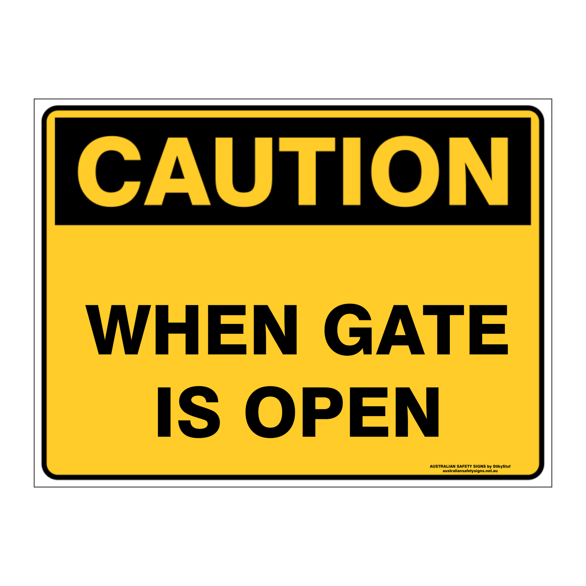 Custom Text Caution Sign