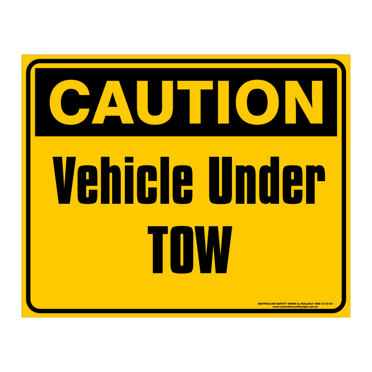 CAUTION - CUSTOM TEXT SIGN - Double Sided 500 x 400mm