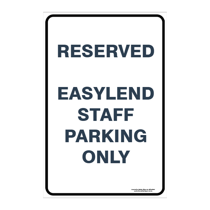 CUSTOM PARKING SIGN