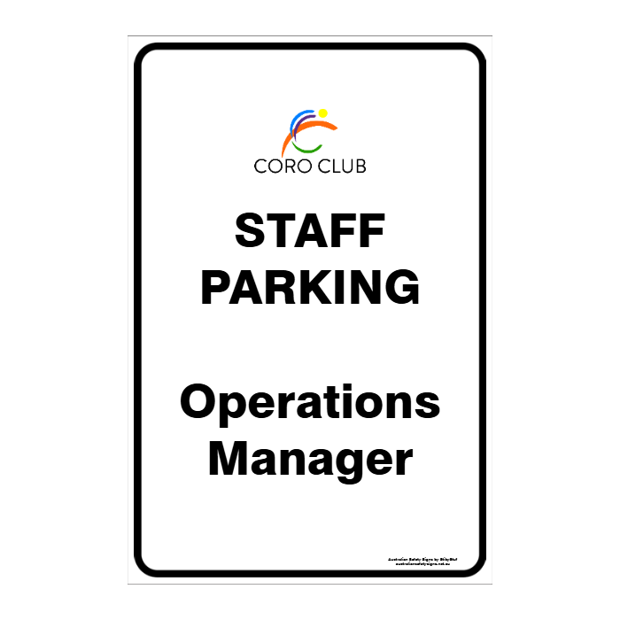 CUSTOM PARKING SIGN