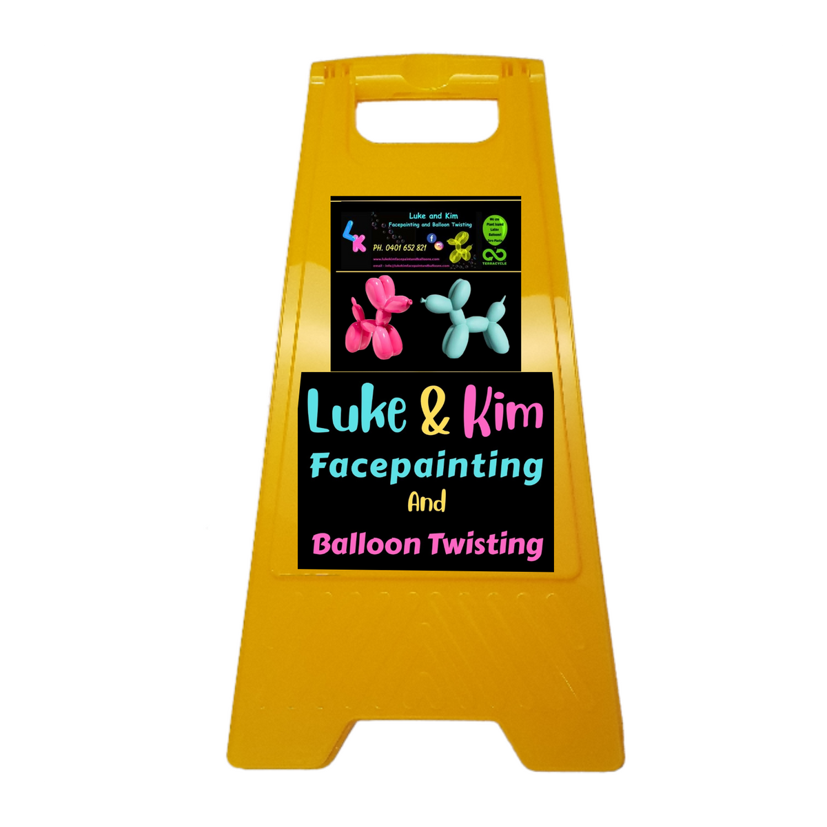 New CUSTOM Your Text Here A-Frame Floor Stand