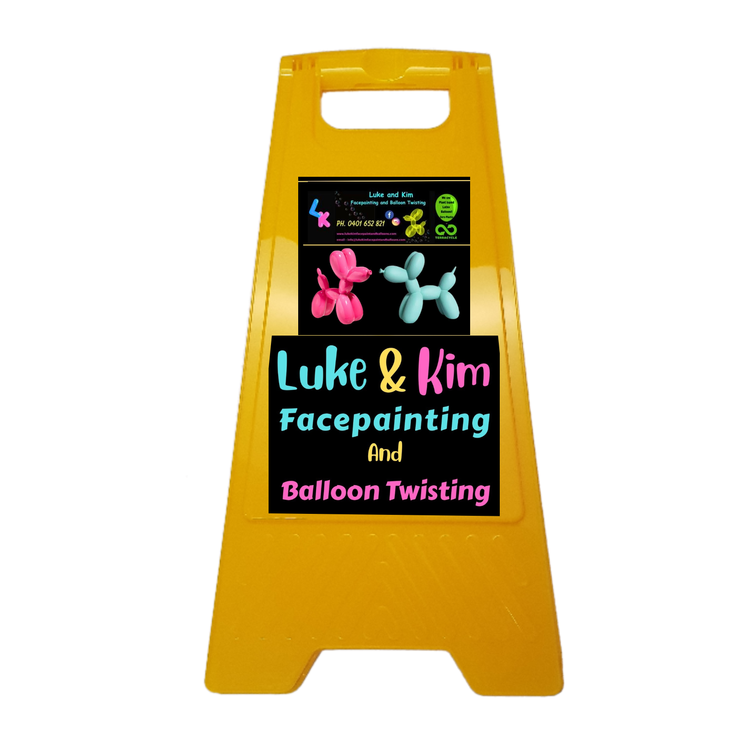 New CUSTOM Your Text Here A-Frame Floor Stand
