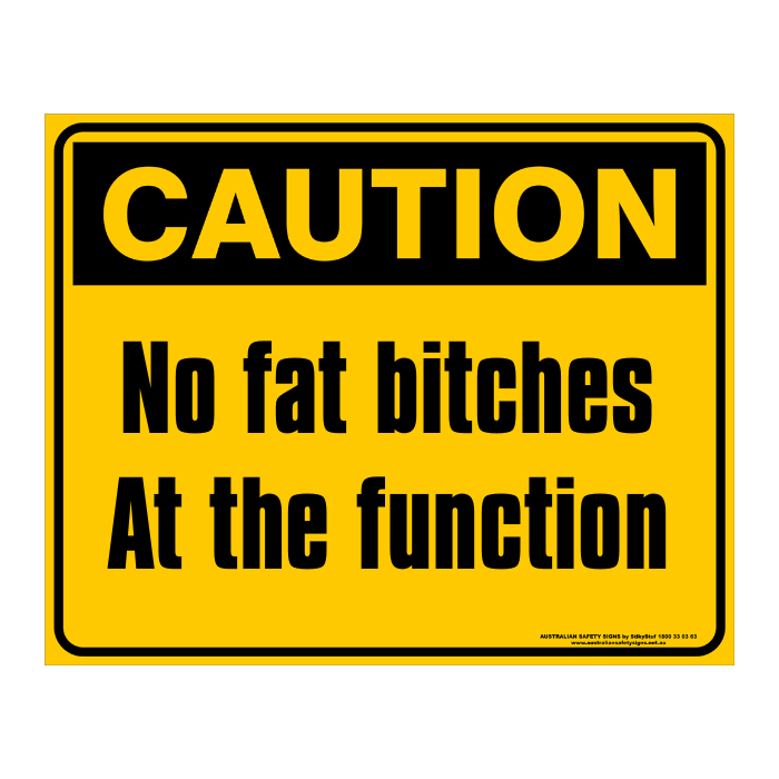 CAUTION - CUSTOM TEXT SIGN - Double Sided 500 x 400mm