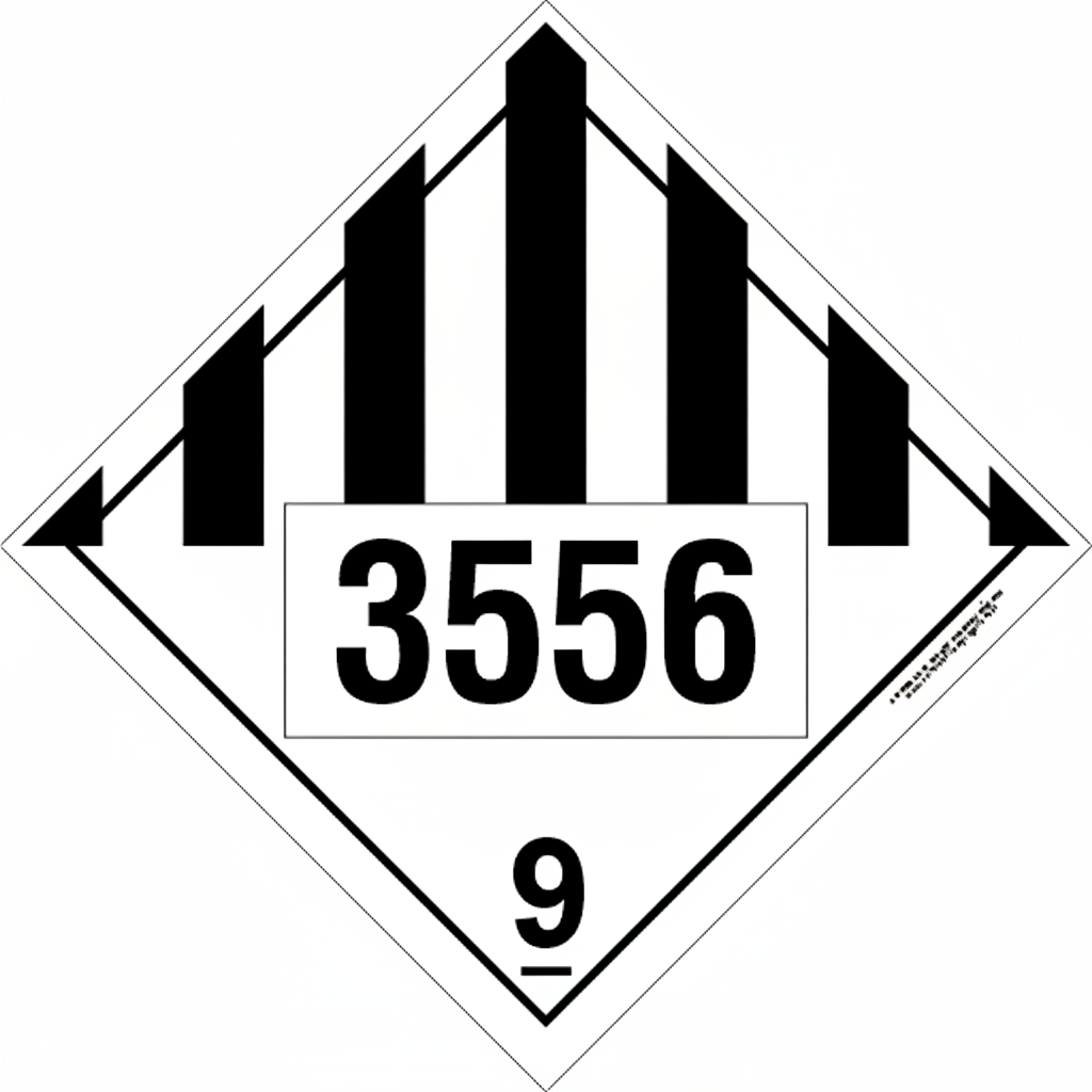 CLASS 9 UN3556 for Vehicle, lithium-ion battery powered - Hazchem Diamond