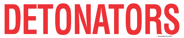 Detonators hazchem warning sign