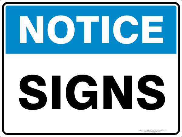 Notice Safety Signs Category Image