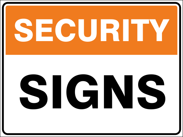 Security Safety Signs Category Image