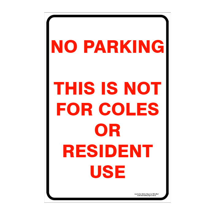 CUSTOM PARKING SIGN