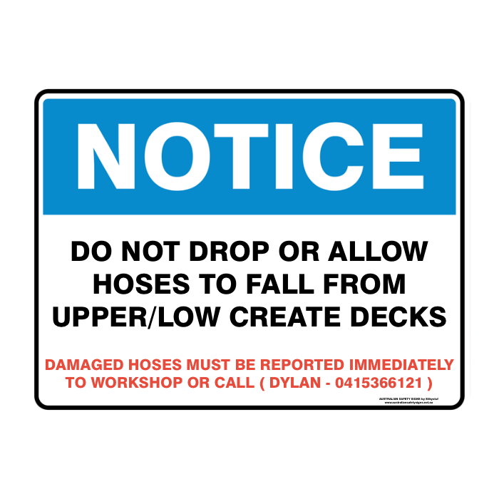 NOTICE CUSTOM TEXT SIGN
