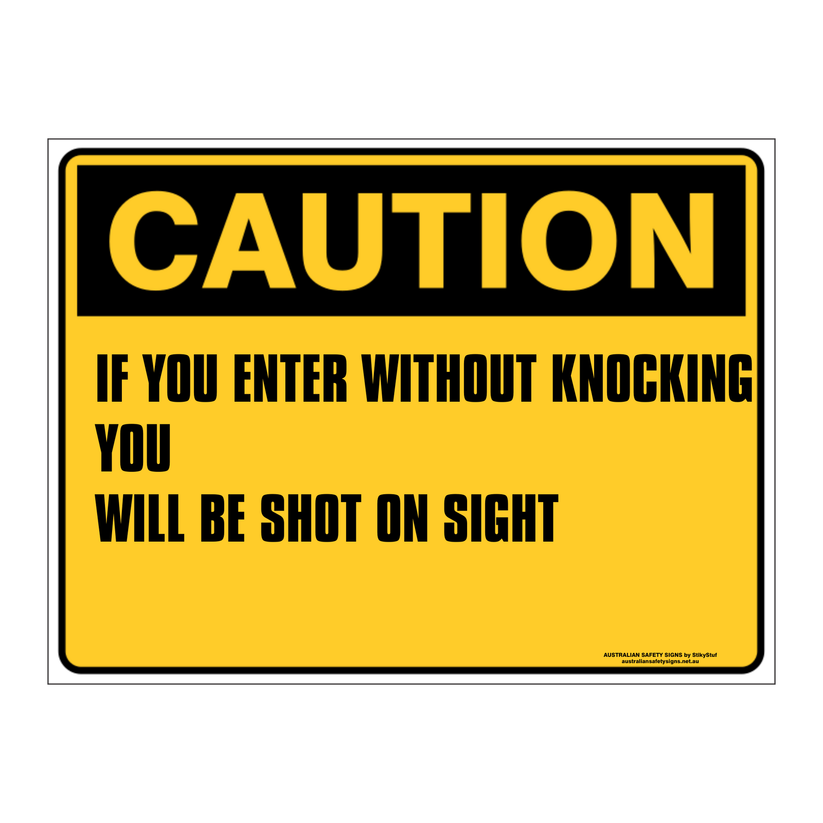 Custom Text Caution Sign