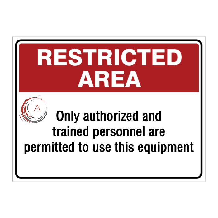 Custom Text Restricted Area Sign
