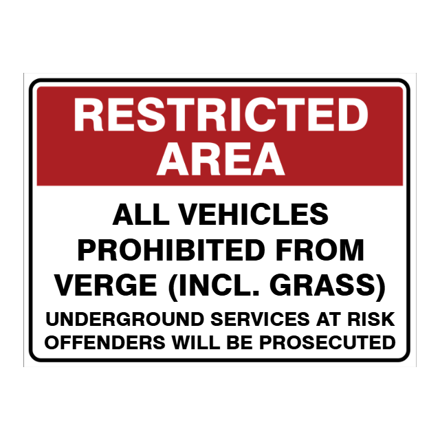 Custom Text Restricted Area Sign