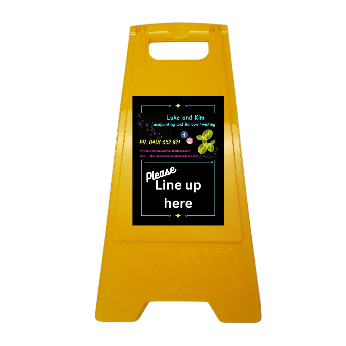 New CUSTOM Your Text Here A-Frame Floor Stand