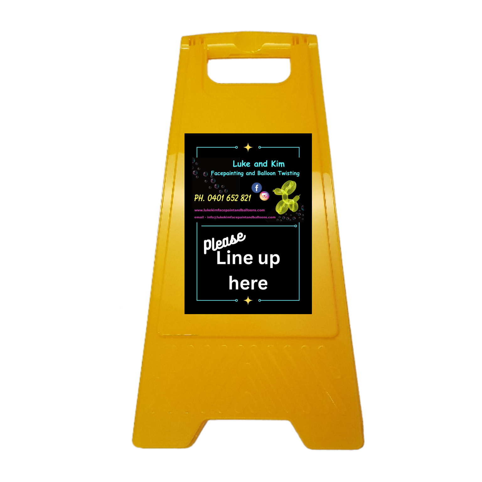 New CUSTOM Your Text Here A-Frame Floor Stand