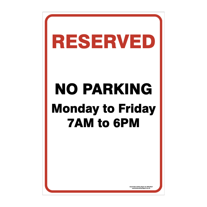 CUSTOM PARKING SIGN