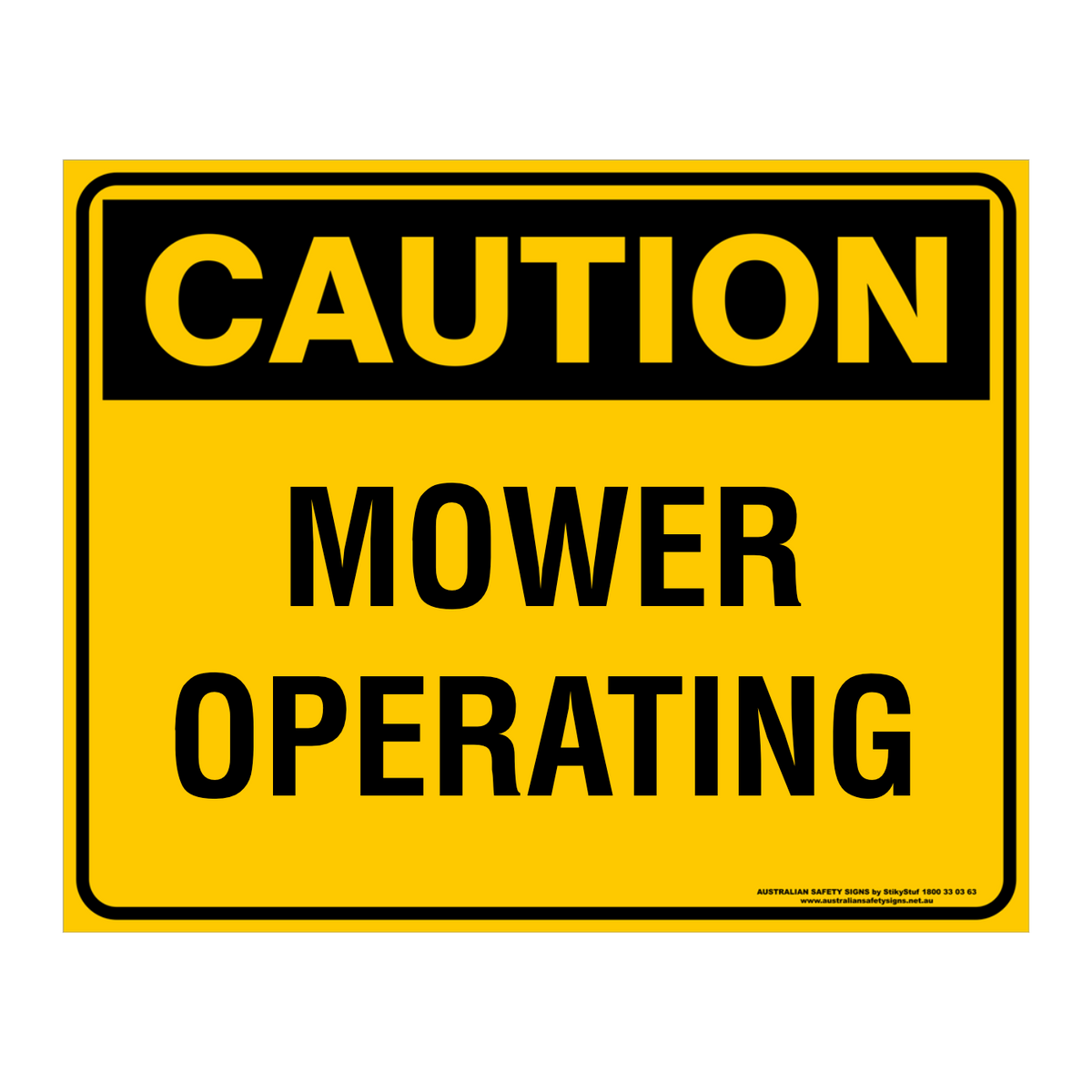 CAUTION - CUSTOM TEXT SIGN - Double Sided 500 x 400mm
