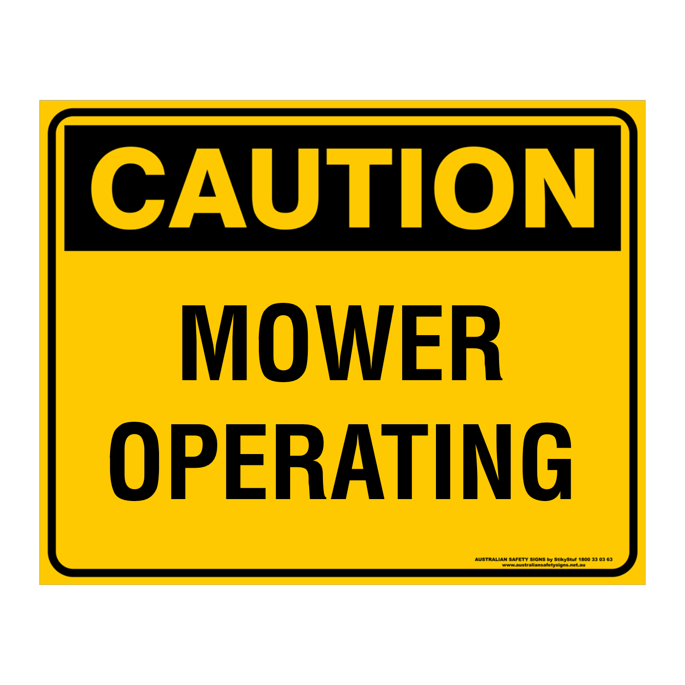 CAUTION - CUSTOM TEXT SIGN - Double Sided 500 x 400mm