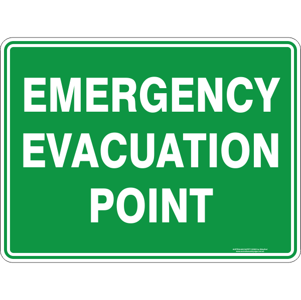 Emergency Evacuation Point Safety Sign