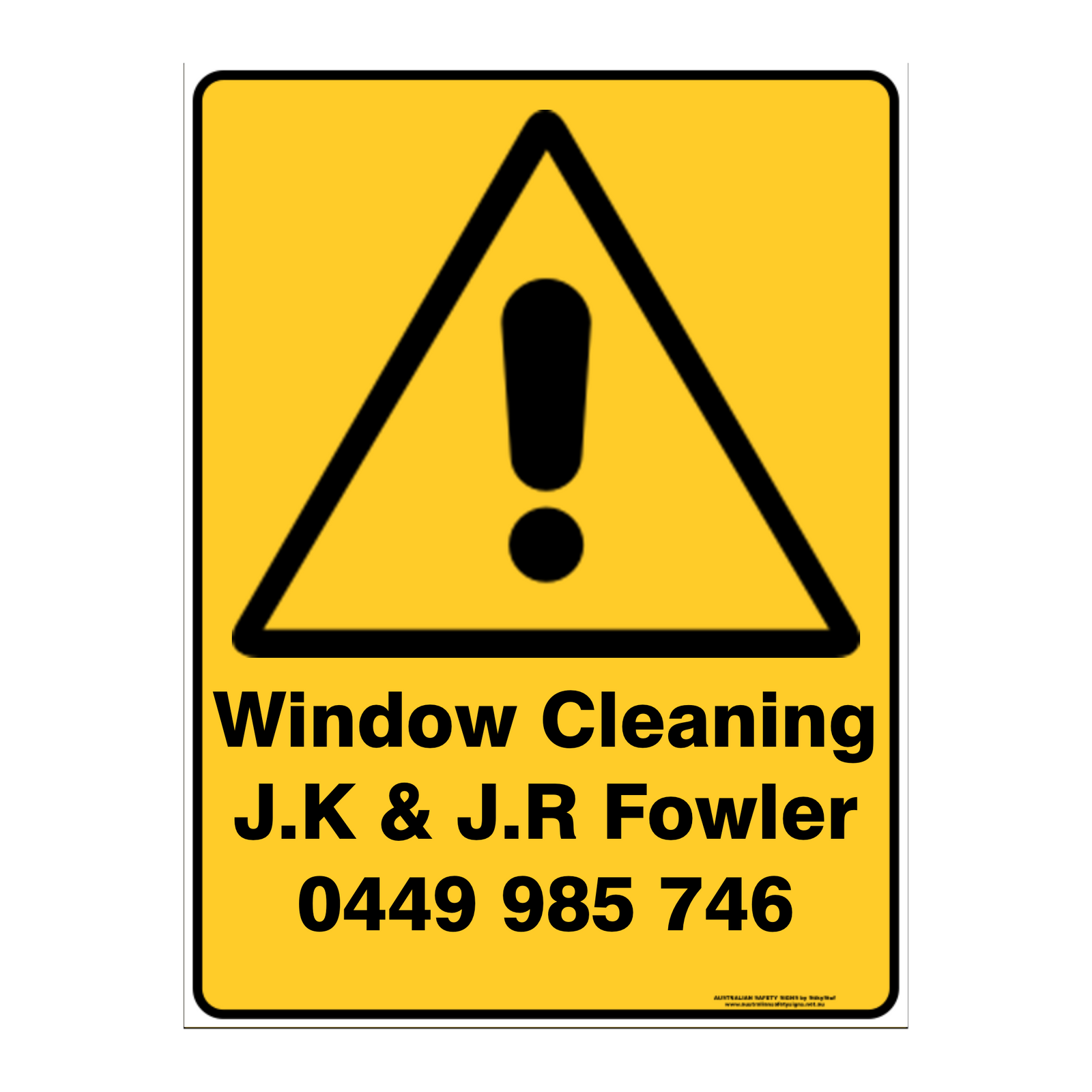 Warning Custom Text Sign