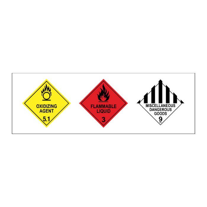 Composite Hazchem Warning Placard