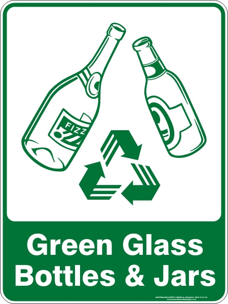 GREEN GLASS BOTTLES & JARS