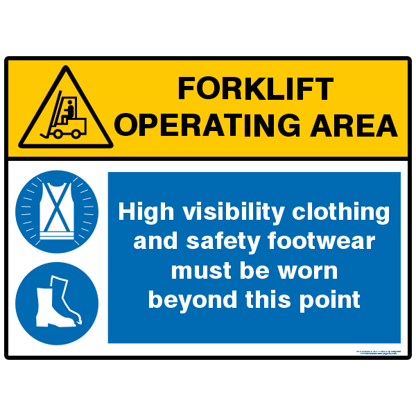 Combination FORKLIFT Operating Area and PPE