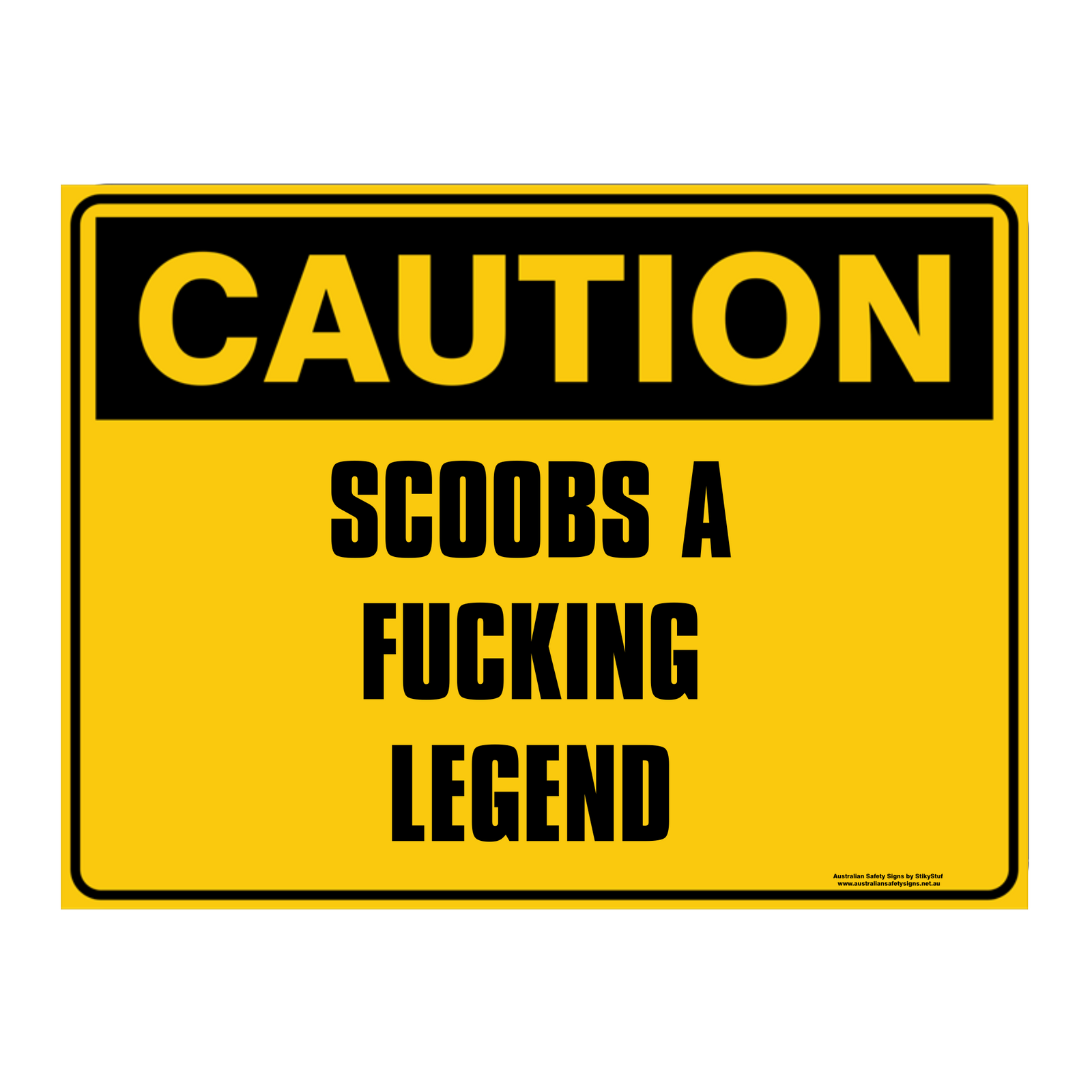 Custom Text Caution Sign