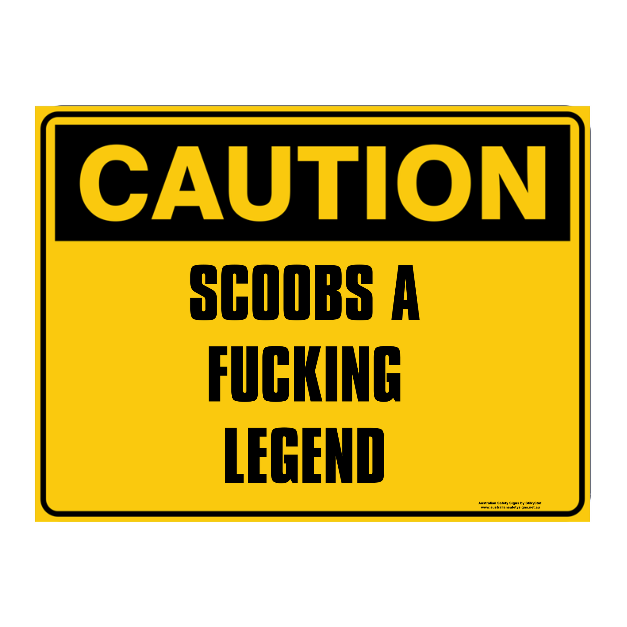 Custom Text Caution Sign