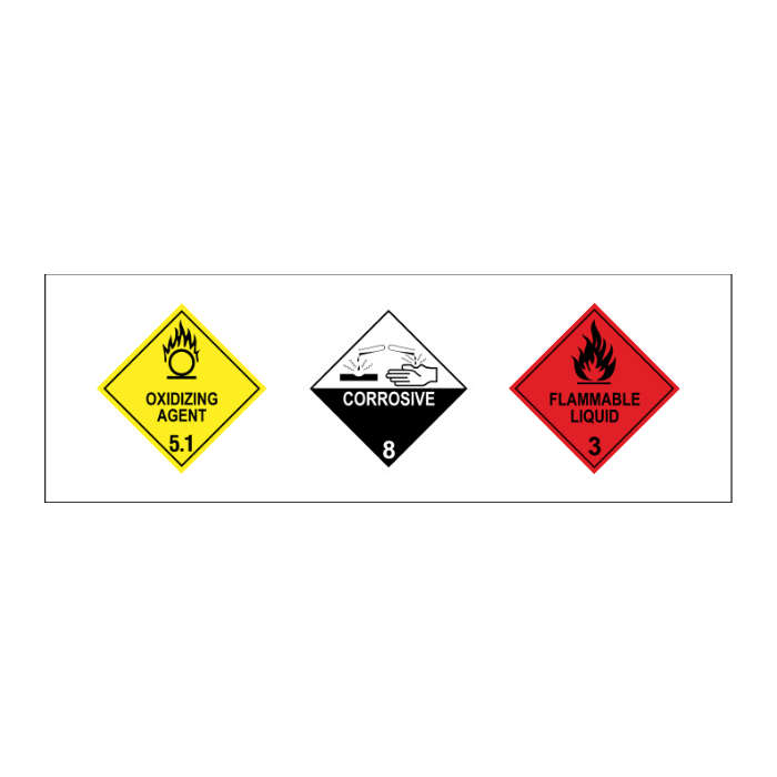 Composite Hazchem Warning Placard