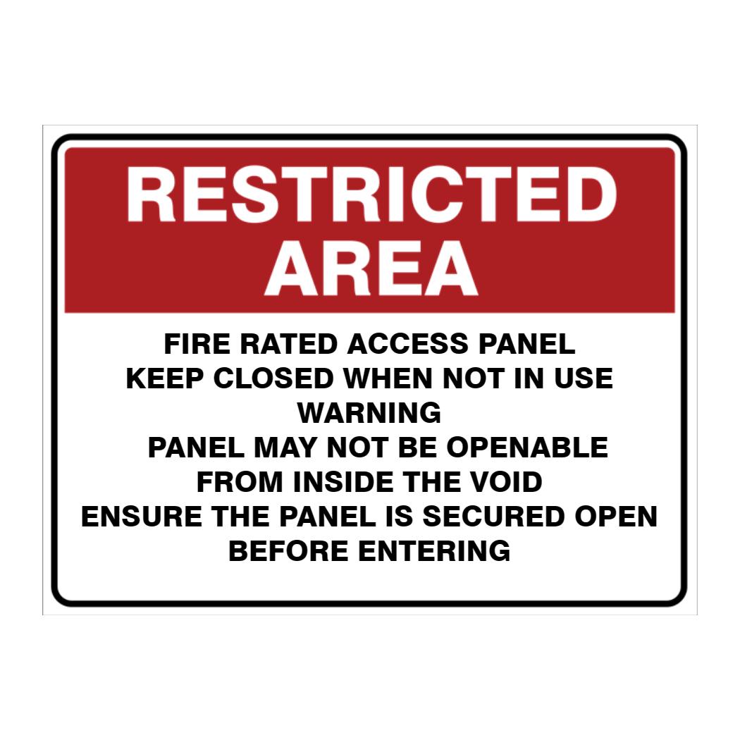 Custom Text Restricted Area Sign