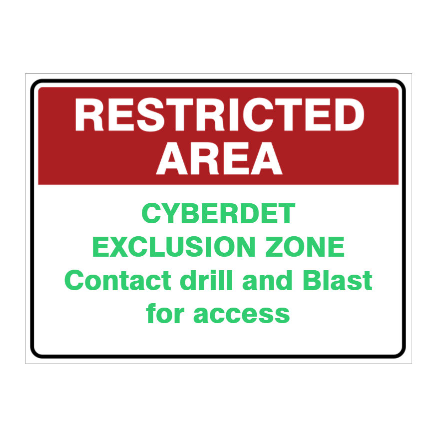 Custom Text Restricted Area Sign