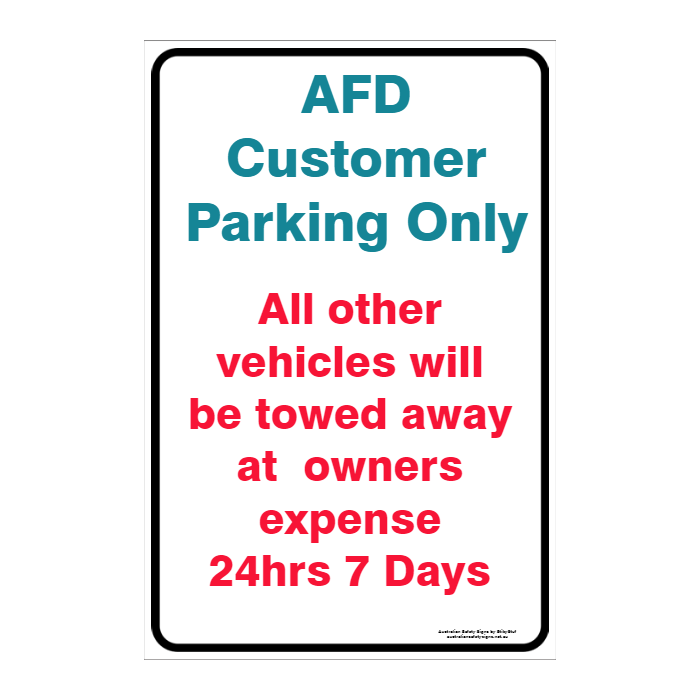 CUSTOM PARKING SIGN